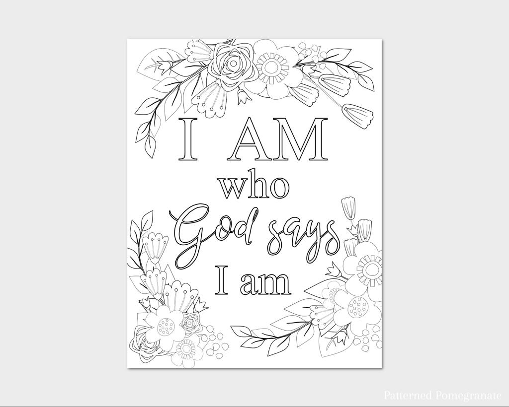 Patterned Pomegranate Printable Scripture Coloring Sheet Ephesians 2